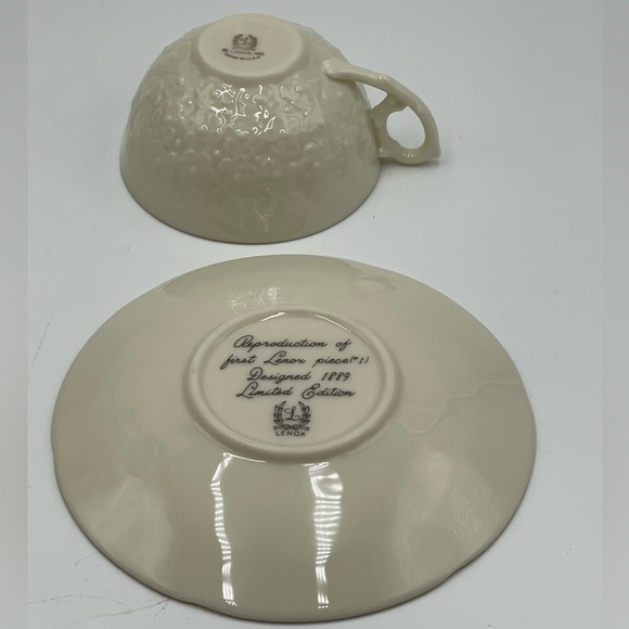 LENOX: Reproduction of First Piece (#1) Designed 1889 Limited Edition Cup/Saucer - Picture 7 of 15
